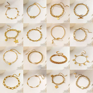 ชุดสร้อยข้อมือสร้อยคอจี้หัวใจสายโซ่ไททาเนียมสำหรับผู้หญิงทันสมัยกันน้ำเครื่องประดับแฟชั่น - Product Image 3