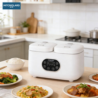 Cuisinière à riz électrique automatique double cuve grande capacité avec couvercle, idéale pour la Saint-Valentin 2026 – Appareil électroménager