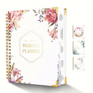 Cuadernos Catálogo, Impresión Personalizada, Organizador Espiral con Lámina Dorada Rosa, Tapa Dura, Diario de Papel para Bodas, Agenda, Planificador - Product Image 1