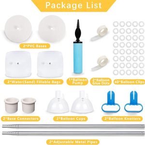 Support de colonne de ballons réglable pour décoration d'arche de mariage et d'anniversaire, ensemble de poteaux télescopiques avec support de ballons - Product Image 2