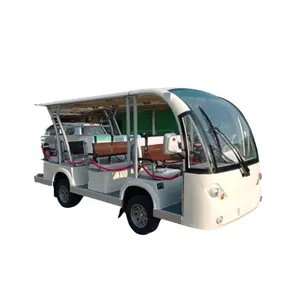 클래식 경치 레트로 투어 버스 11 좌석 72v 전기 셔틀 관광 관광 자동차