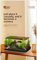 Aquarium en verre ultra-blanc JSD YEE 180 °   Aquarium à vue panoramique, pliage à chaud, silicone Wacker de 5 mm d'épaisseur, sans bulles, 20-60 cm