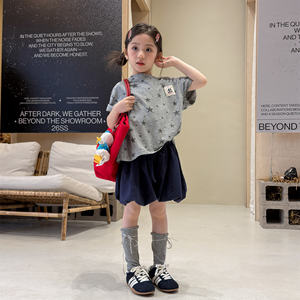 Nuovi <span class=keywords><strong>Pantaloncini</strong></span> Estivi 2026 per Bambine, Stile Coreano, in Cotone, a Vita Alta, Modellanti, con Elastico in Vita - Product Image 3