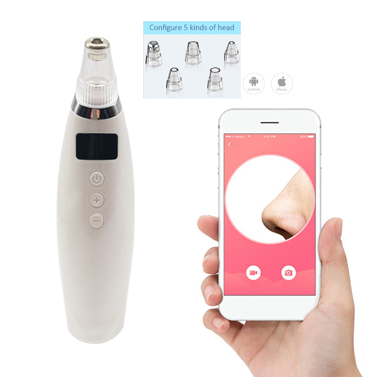 5 головок, очиститель пор, вакуумный Электрический Всасывающий прибор для удаления акне, набор инструментов для удаления черных точек с камерой
