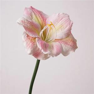 Ampoules d'<span class=keywords><strong>amaryllis</strong></span> artificielles personnalisées Real Touch <span class=keywords><strong>fleur</strong></span> en plastique souple <span class=keywords><strong>fleur</strong></span> rouge blanc rose pour la décoration de mariage à la maison - Product Image 5