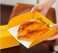 Boîte d'emballage en papier pour pâtisserie, gaufres, biscuits, desserts, gâteaux, avec logo personnalisé, en gros, de qualité alimentaire