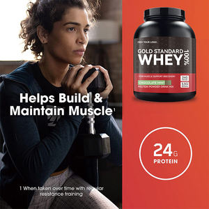 Isolat de protéines de lactosérum OEM 90% <span class=keywords><strong>Gold</strong></span> Standard 300g pour adultes, soutien musculaire et récupération sportive, GMP, Halal, sans gluten, BCAA, saveurs personnalisées - Product Image 3