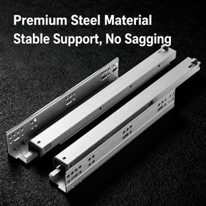 Undermount <b>Drawer</b> <b>Slides</b> 3 Fold Soft Close Full Extension Concealed 3D Adjustable Runners for Kitchen Cabinet Furniture - Product Image 6