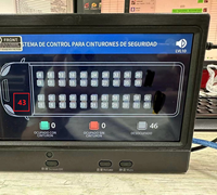 Dispositif d'alarme de rappel de sécurité pour siège de bus, bouton poussoir de verrouillage de ceinture de sécurité, loquet chromé, haut-parleur à commande vocale