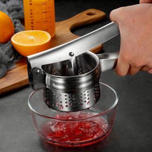 Presse-purée manuel en acier inoxydable écologique avec disques interchangeables, outil pour presser les légumes et écraser l'ail par USA MAIRUN823 - Product Image 1