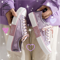 Baskets en toile blanches pour femmes, chaussures de marche, Tennis, décontractées, personnalisées, tendance 2021