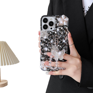 Étui en TPU 3D antichoc avec strass et diamants pour Note 20 5G/S24 Ultra/S25 avec sac OPP - Product Image 1