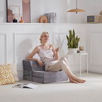 Matelas pliant pour lit d'invité portable Canapé pliant 4 "Surmatelas en mousse haute densité respirante