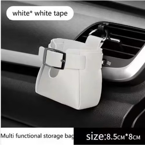 Échantillon Gratuit : Boîte de Rangement Voiture pour Grille d'Aération et Tableau de Bord, Organisateur Suspendu en Cuir pour Lunettes et Téléphone, Rangement Auto - Product Image 2