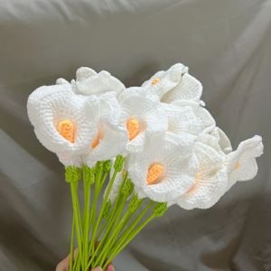 Finished Nordic Novelty Crochet Decoration Calla Lily Flowers Wholesale Custom Handmade Gift <b>Bouquet</b> - Product Image 3