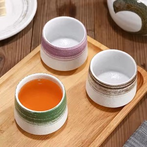 Haute qualité glaçure Restaurant café peint à la main blanc tasse en céramique rétro Japandi Style tasses à thé à la main porcelaine tasse à café - Product Image 5