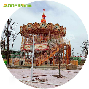 Exquisite 38-seat Double-layer Carousel Ride With Beautiful Led Lighting For Kids Family <b>Entertainment</b> For Sale - Product Image 5