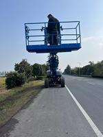 Plateforme élévatrice télescopique Genie SX-125 XC d'occasion, année 2018, hauteur de travail maximale de 40,1 m, plateforme de travail aérien diesel à double capacité
