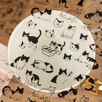 Imperméable à l'eau Pet Line Cat Die Cut Autocollants Décoration de vacances Découpe Impression Autocollant décoratif pour coque de téléphone Diy Scrapbook
