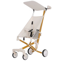 Poussette de voyage légère en alliage d'aluminium pour bébé de 12 à 72 mois, pliable compacte, type sac à dos, idéale pour les voyages en avion