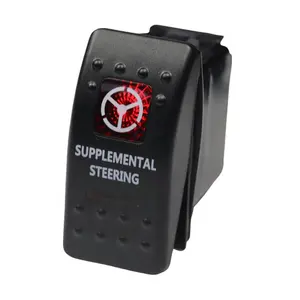 Phong Cách Mới 12 Volt SPST Carling Được Chiếu Sáng Bật Tắt Công Tắc Rocker Kín Với Biểu Tượng Đèn Lái Xe (Đèn Led Màu Xanh)