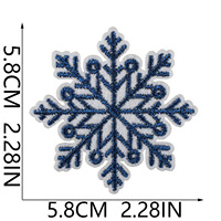 Patchs flocons de neige personnalisés brodés, motifs de neige glacée, thermocollants pour vêtements, vestes, chapeaux, badges décoratifs, vente en gros