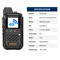 Radio PoC 4G LTE KENEARD KE-616 double SIM CAT.1 Talkie-walkie 3000 mAh Type-C 2W Audio HD pour Hôtels, Événements, Sécurité, Logistique