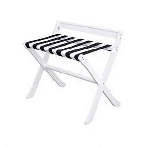 Handmade White Color Wooden Luggage Rack Customized Shape And Size <b>Suitcase</b> Holder From Best Exporter In India - Product Image 1