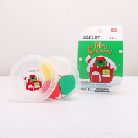 Kit d'art en argile sur le thème de Noël avec outils, ensemble d'argile à séchage à l'air pour Noël, ensemble de pâte à modeler pour Noël