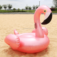 Bouées gonflables pour piscine : Canard jaune, Cygne, Flamant rose, Aigle américain, pour la baignade estivale