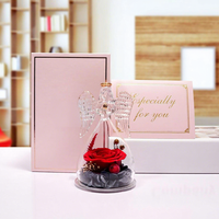 Figurines d'anges en roses éternelles, coffret cadeau écologique pour la fête des mères, anniversaire, roses véritables pour grand-mère, épouse