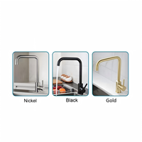 Robinet de cuisine moderne monocommande 360° à poser sur plan, série 520 52005-2, en laiton, avec valve en céramique en forme de L, mélangeur d'évier multicolore