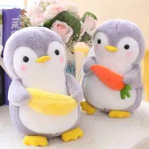 Fruits pingouin en peluche jouets en peluche mignon Couple pingouin en peluche poupée jouet 8 pouces peluches griffe Machine Arcade jouets en peluche poupée