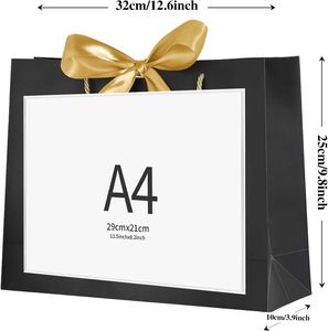 Sac en papier blanc de luxe personnalisé avec votre propre logo et poignée pour les magasins de chaussures, sacs cadeaux - Product Image 4