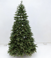 Sapin de Noël artificiel pré-éclairé en gros, directement de l'usine HR, entièrement en PE, taille personnalisée, écran LED, lumières multicolores et lumière chaude