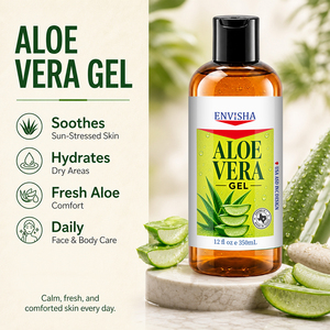 Gel d'<span class=keywords><strong>aloe</strong></span> <span class=keywords><strong>vera</strong></span> biologique nourrissant 350 ml, soin corporel en gros, doux, sans irritation, hydratant en profondeur, réparateur, pour peaux sensibles - Product Image 4