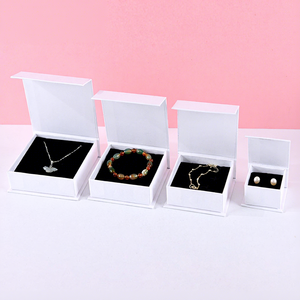 Custom Luxury Rectangle Rigid Jewelry <b>Box</b> Corrugated Cardboard <b>Gift</b> Packaging Matte Lamination Magnetic Closure Necklace Ring - Product Image 5