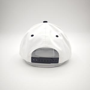 Casquette de baseball Oxford bicolore à 5 panneaux, personnalisable avec logo brodé 3D, modèle A-Frame à pois, unisexe, vente en gros fabricant - Product Image 5