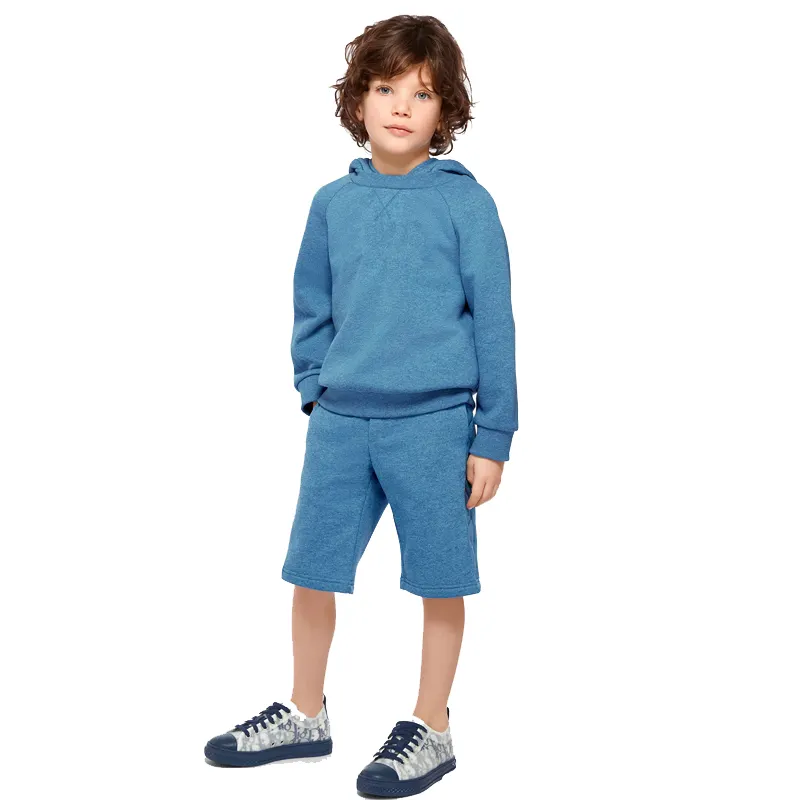 Produttore di abbigliamento professionale per bambini 100% cotone pesante pile ragazzi pantaloni e felpe con cappuccio Logo personalizzato felpe con cappuccio per bambini