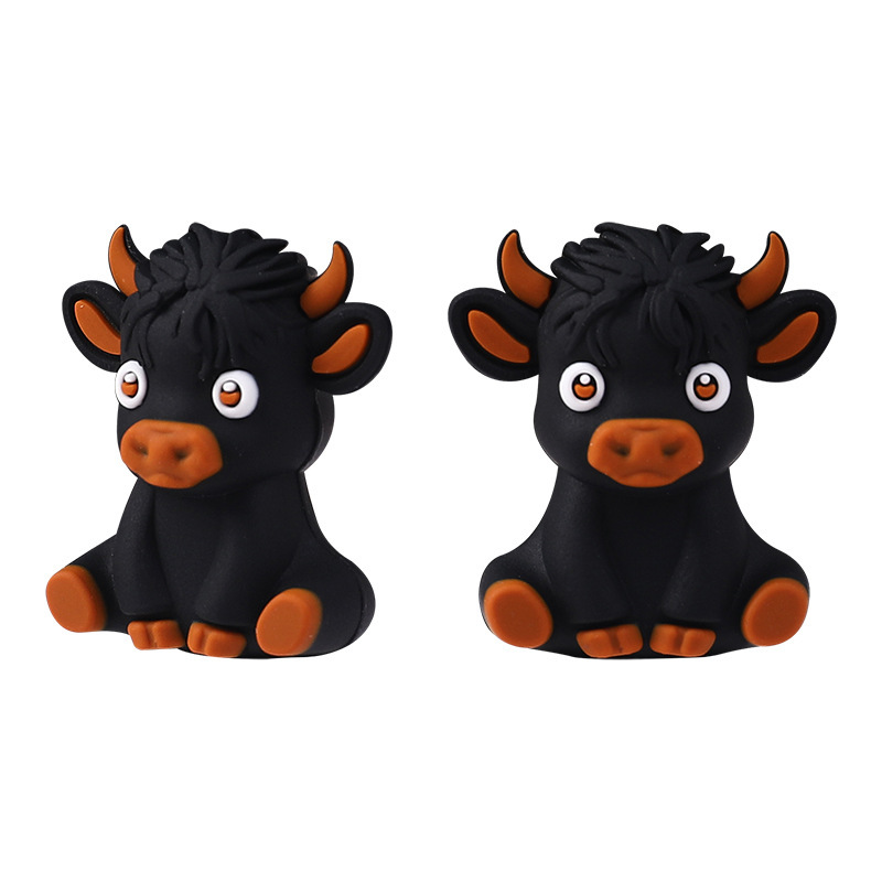 Vache des Highlands noire modèle 3D