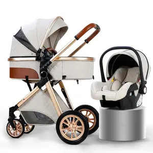 Luxe Kinderwagen 4 In 1 Opvouwbare Kinderwagen Kinderwagen 3 In 1 Baby Autostoel En Kinderwagens Met Autostoeltje