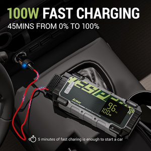 YESPER Armor Model 12V Charge Rapide 20000mAh Démarreur de Voiture Portable et Batterie Externe pour Voyage, JS-383 Démarreur de Voiture A - Product Image 1