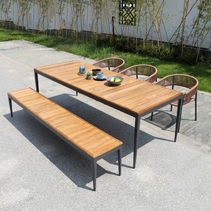 Di grandi dimensioni In <span class=keywords><strong>Legno</strong></span> di Teak Mobili Ristorante Parco Panca Pranzo di Nozze Giardino Sedia Per Esterni - Product Image 2