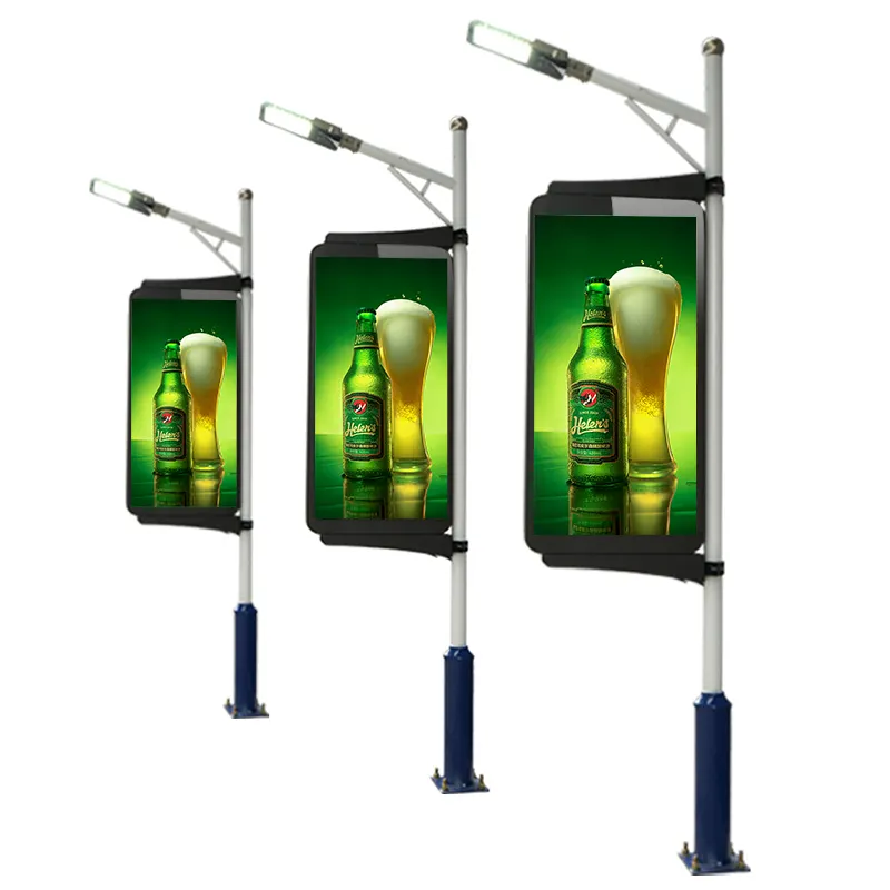 P3 P4 P5 P6 Straßen beleuchtung Outdoor Road Billboard Werbe ausrüstung LED Pole Display