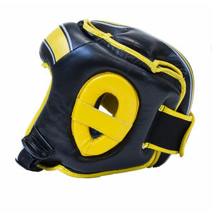 Protège-tête de boxe en cuir sur mesure de haute qualité avec design réglable et durable en couleur unie - Product Image 2