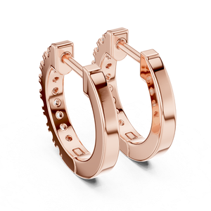 Boucles d'oreilles élégantes en diamant de laboratoire pour femme, plaquées or rose, bijoux brillants, cadeau pour mariage ou usage quotidien - Product Image 3
