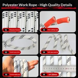 Cuerda de seguridad para trabajos aéreos, cuerda para colgar en paredes exteriores, cuerda para limpieza de paredes exteriores, cuerda resistente al desgaste - Product Image 2