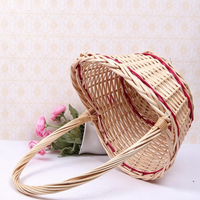 Panier à fleurs en osier tressé fait main, panier à fruits, panier cadeau de fêtes, panier en rotin, directement de l'usine, pas cher, personnalisation acceptée