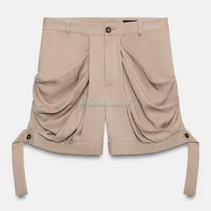 Shorts Plisados Personalizados para <span class=keywords><strong>Mujer</strong></span>, Ropa Casual Elegante para Damas - Product Image 3