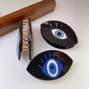QianJin Nuevo Accesorio para el Cabello con Diseño de Ojo de Diablo en Ácido Acético con Clip de Tiburón Transparente para la Parte Posterior de la Cabeza - Product Image 2